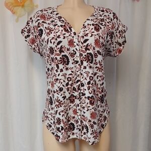 LOFT SIZE S. Floral Print Women's Top